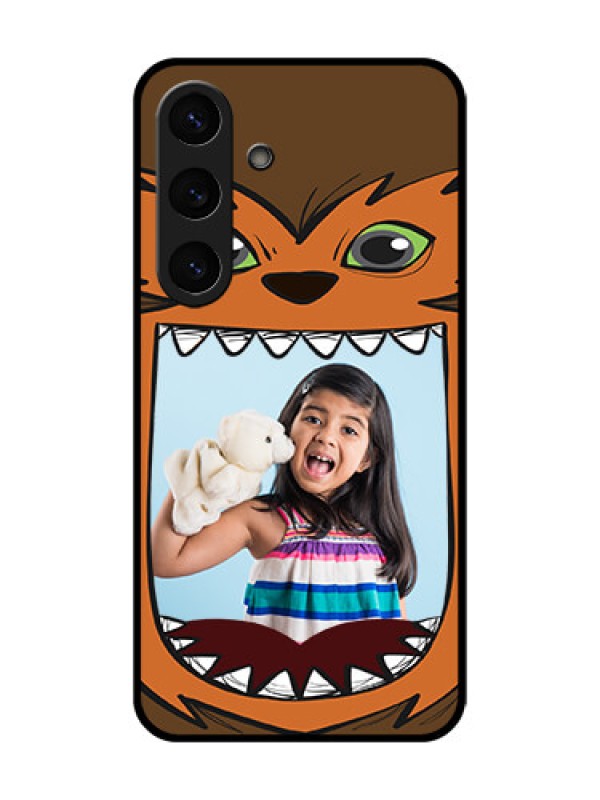Custom Galaxy S25 5G Custom Glass Phone CaseOwl Monster Back Case Design