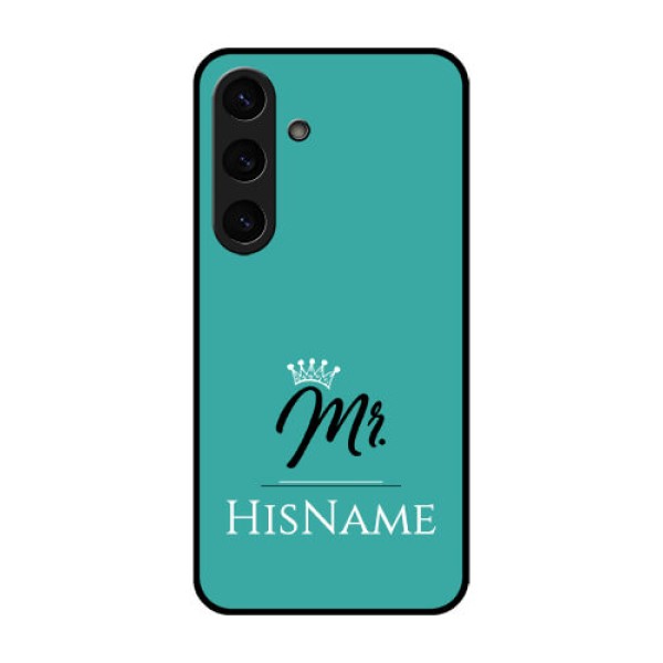 Galaxy S25 5G Custom Glass Phone CaseMr With Name Design