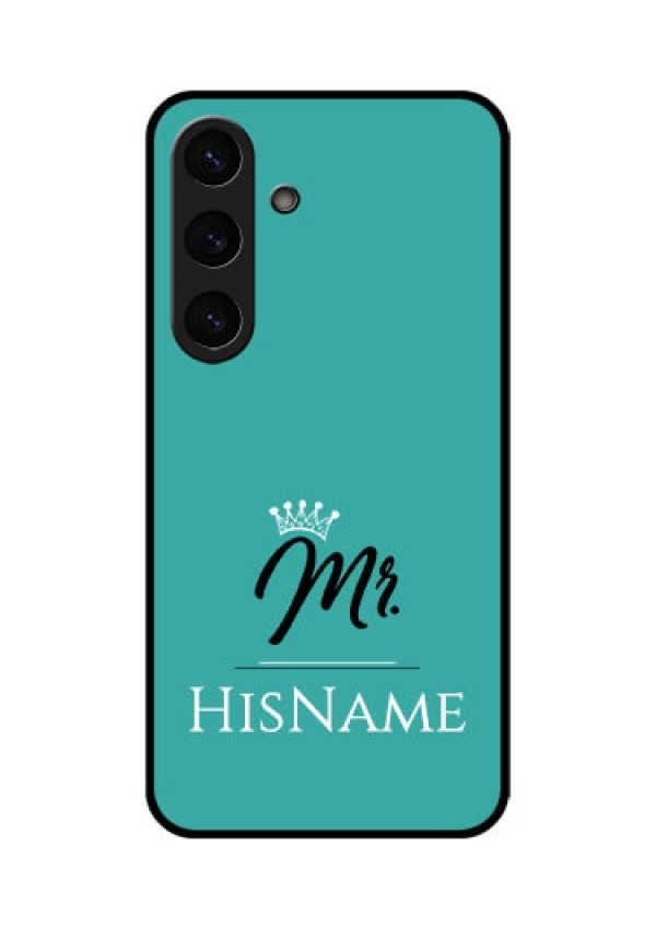 Galaxy S25 5G Custom Glass Phone CaseMr With Name Design
