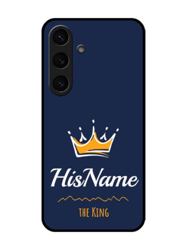 Custom Galaxy S25 5G Custom Glass Phone CaseKing With Name Design