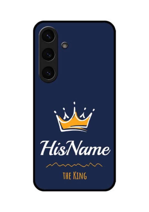 Galaxy S25 5G Custom Glass Phone CaseKing With Name Design