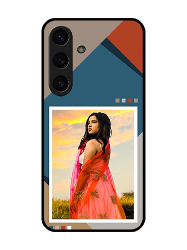 Custom Galaxy S25 5G Custom Glass Phone CaseRetro Color Pallet Design