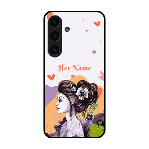 Galaxy S25 5G Custom Glass Phone CaseWoman And Nature Design Galaxy S25 5G Custom Glass Phone CaseWoman And Nature Design