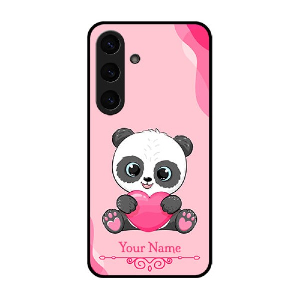 Galaxy S25 5G Custom Glass Phone CaseCute Panda Design