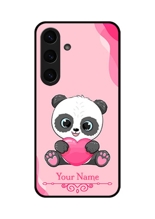 Galaxy S25 5G Custom Glass Phone CaseCute Panda Design