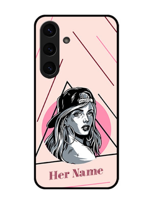 Custom Galaxy S25 5G Custom Glass Phone CaseRockstar Girl Design