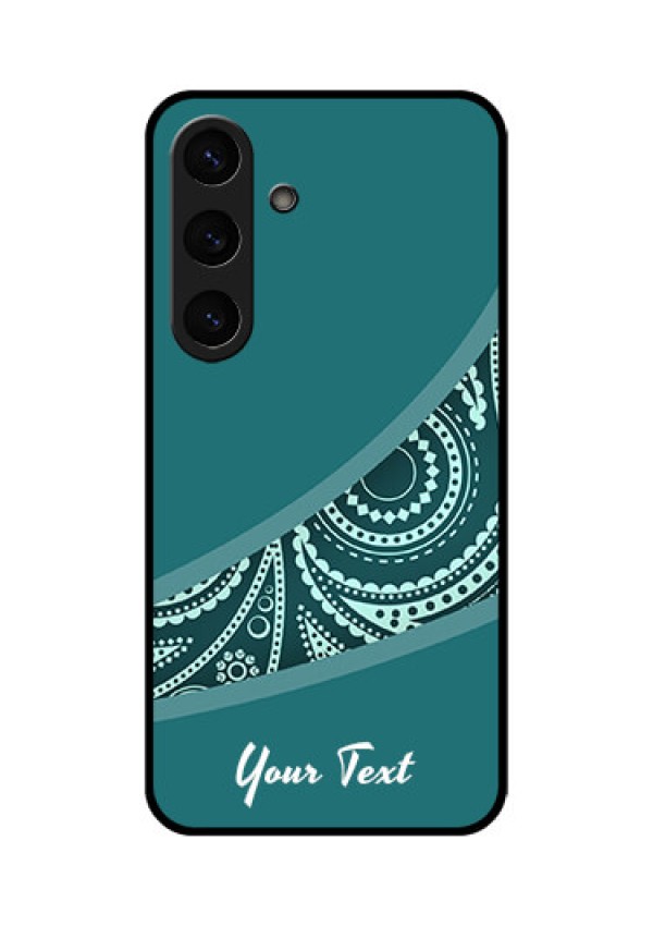 Galaxy S25 5G Custom Glass Phone CaseSemi Visible Floral Design