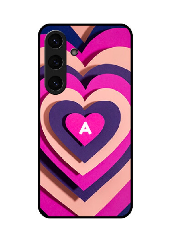 Galaxy S25 5G Custom Glass Phone CaseCute Heart Pattern Design