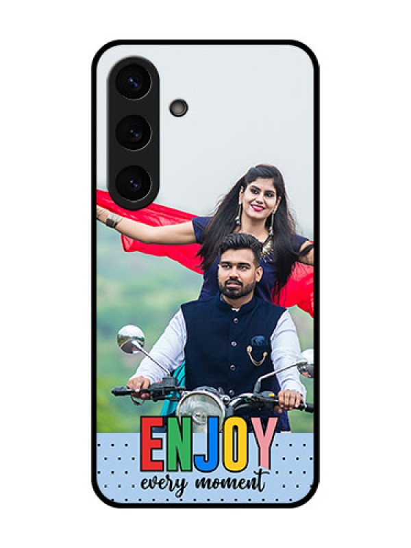 Custom Galaxy S25 5G Custom Glass Phone CaseEnjoy Every Moment Design