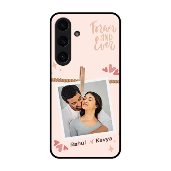 Galaxy S25 5G Custom Glass Phone CaseForever And Ever Love Design