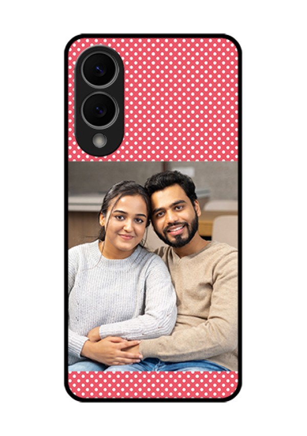 Samsung Galaxy S25 Edge 5G Custom Glass Phone Case - White Dotted Design