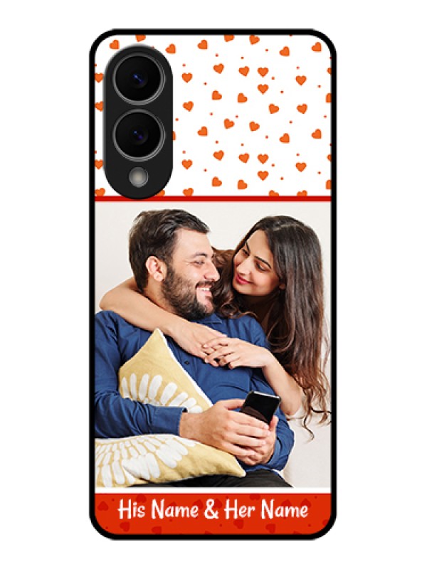 Custom Samsung Galaxy S25 Edge 5G Custom Glass Phone Case - Orange Love Symbol Design