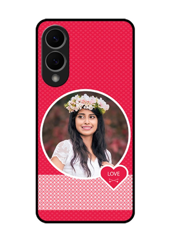 Samsung Galaxy S25 Edge 5G Custom Glass Phone Case - Pink Color Pattern Design