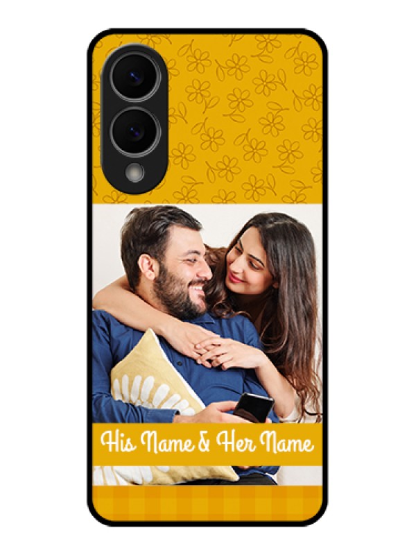 Custom Samsung Galaxy S25 Edge 5G Custom Glass Phone Case - Yellow Floral Design