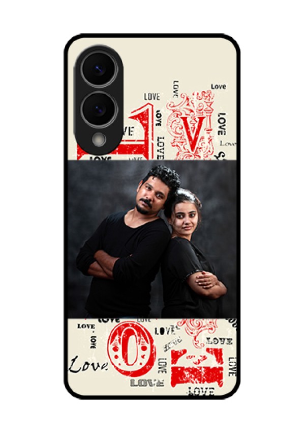 Samsung Galaxy S25 Edge 5G Custom Glass Phone Case - Trendy Love Design Case