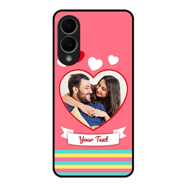 Samsung Galaxy S25 Edge 5G Custom Glass Phone Case - Love Shapes Doodle Design Samsung Galaxy S25 Edge 5G Custom Glass Phone Case - Love Shapes Doodle Design