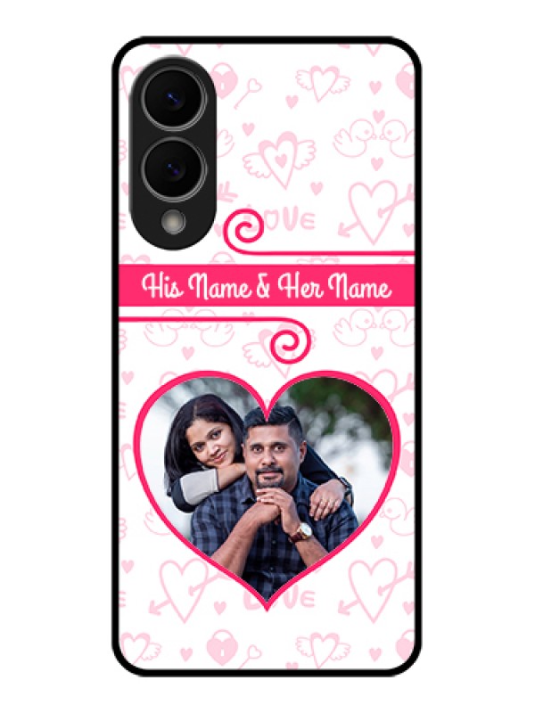 Custom Samsung Galaxy S25 Edge 5G Custom Glass Phone Case - Heart Shape Love Design