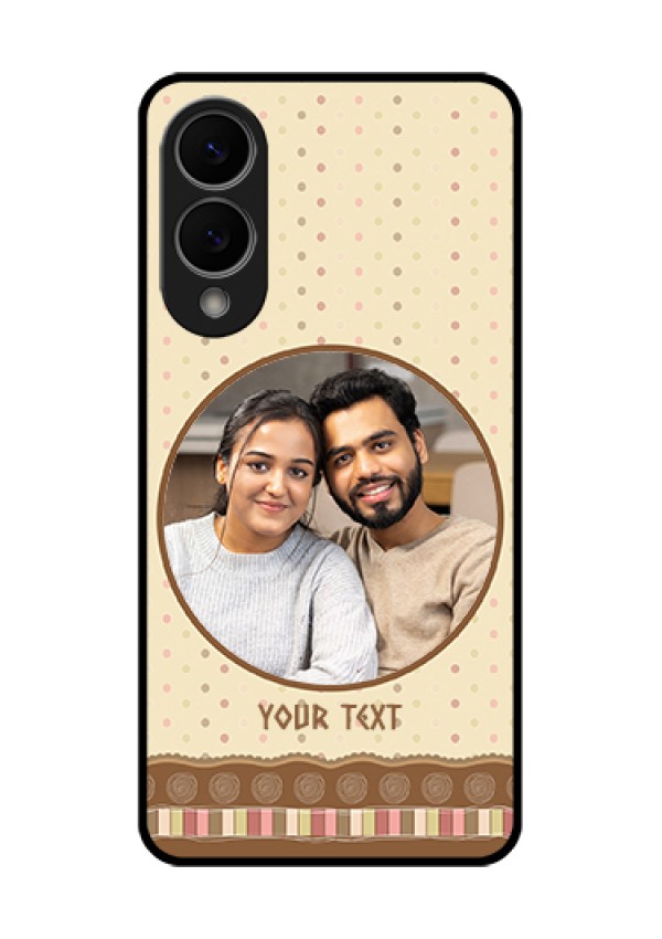 Samsung Galaxy S25 Edge 5G Custom Glass Phone Case - Brown Dotted Mobile Case Design