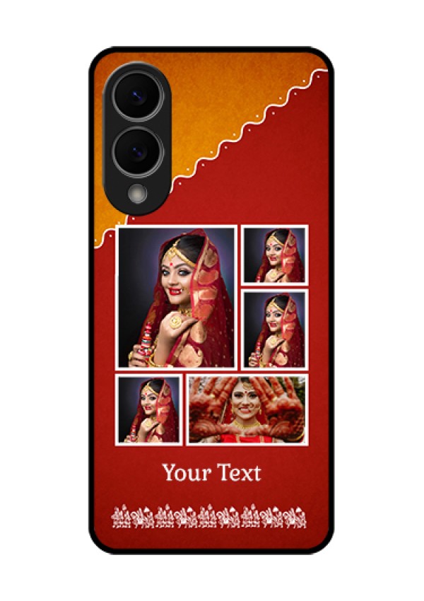 Samsung Galaxy S25 Edge 5G Custom Glass Phone Case - Wedding Pic Upload Design