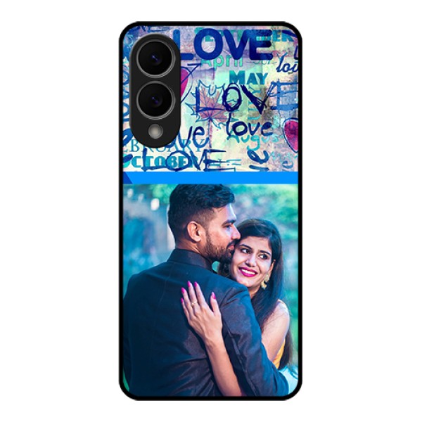 Samsung Galaxy S25 Edge 5G Custom Glass Phone Case - Colorful Love Design Samsung Galaxy S25 Edge 5G Custom Glass Phone Case - Colorful Love Design