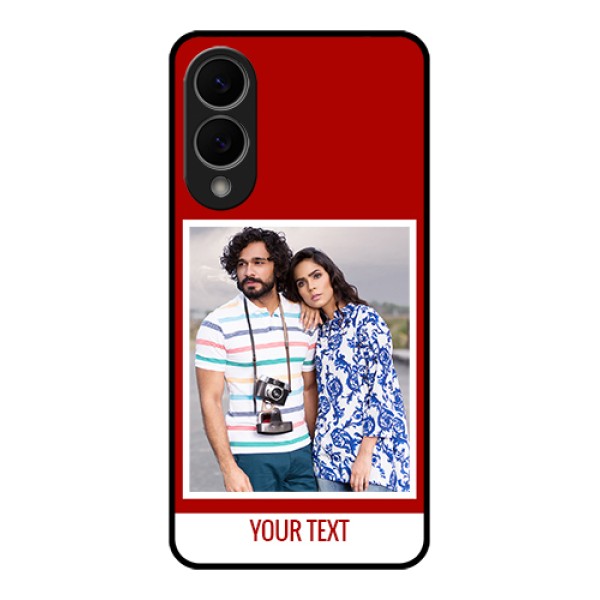 Samsung Galaxy S25 Edge 5G Custom Glass Phone Case - Red Color Design