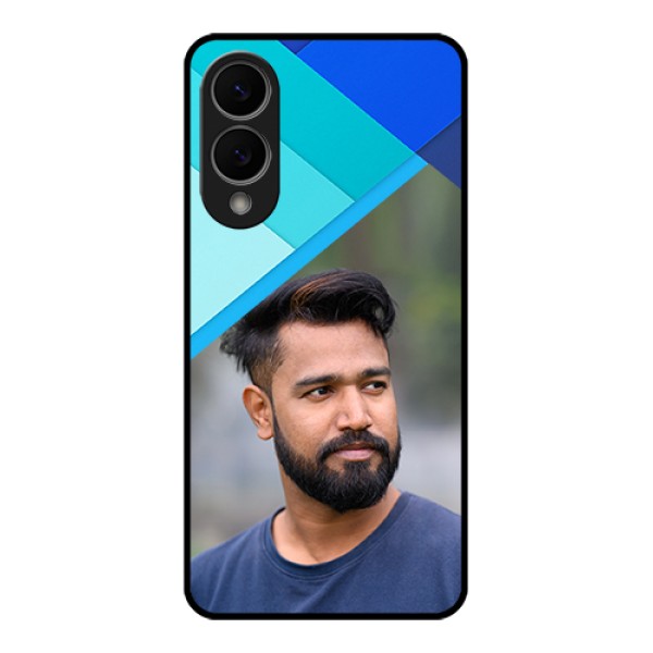 Samsung Galaxy S25 Edge 5G Custom Glass Phone Case - Blue Pattern Design