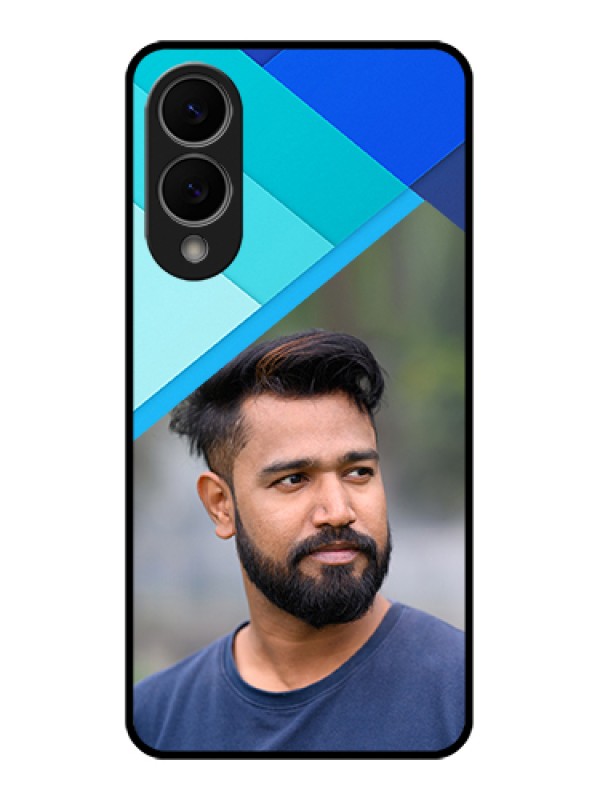 Custom Samsung Galaxy S25 Edge 5G Custom Glass Phone Case - Blue Pattern Design