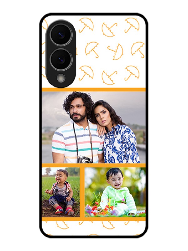 Custom Samsung Galaxy S25 Edge 5G Custom Glass Phone Case - Yellow Pattern Design