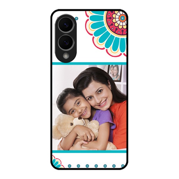 Samsung Galaxy S25 Edge 5G Custom Glass Phone Case - Flower Design