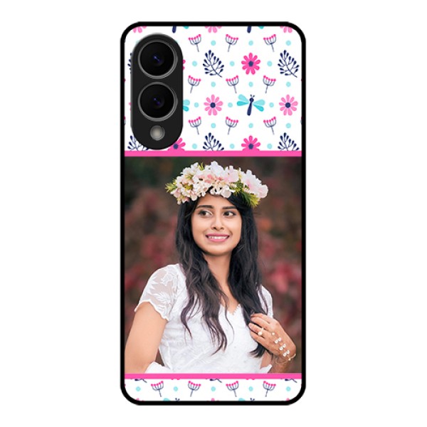 Samsung Galaxy S25 Edge 5G Custom Glass Phone Case - Colorful Flower Design Samsung Galaxy S25 Edge 5G Custom Glass Phone Case - Colorful Flower Design