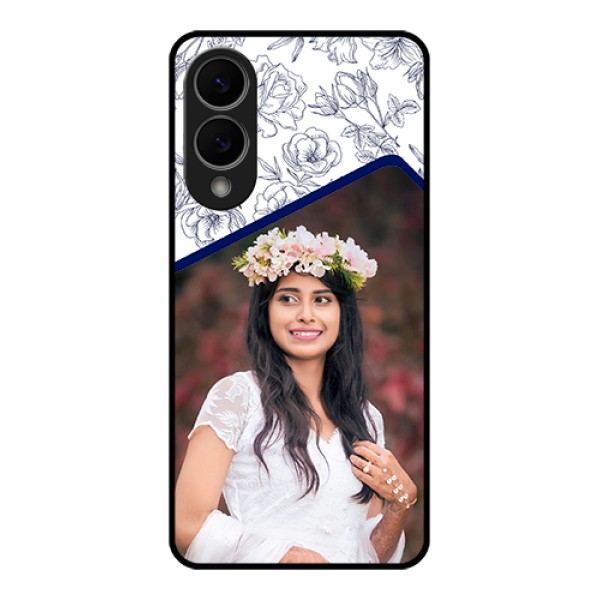 Samsung Galaxy S25 Edge 5G Custom Glass Phone Case - Classy Floral Design