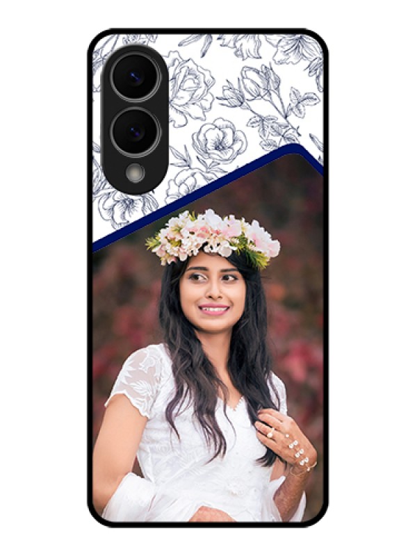 Custom Samsung Galaxy S25 Edge 5G Custom Glass Phone Case - Classy Floral Design