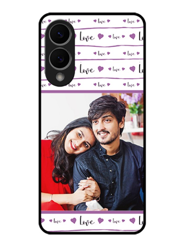 Custom Samsung Galaxy S25 Edge 5G Custom Glass Phone Case - Couples Heart Design