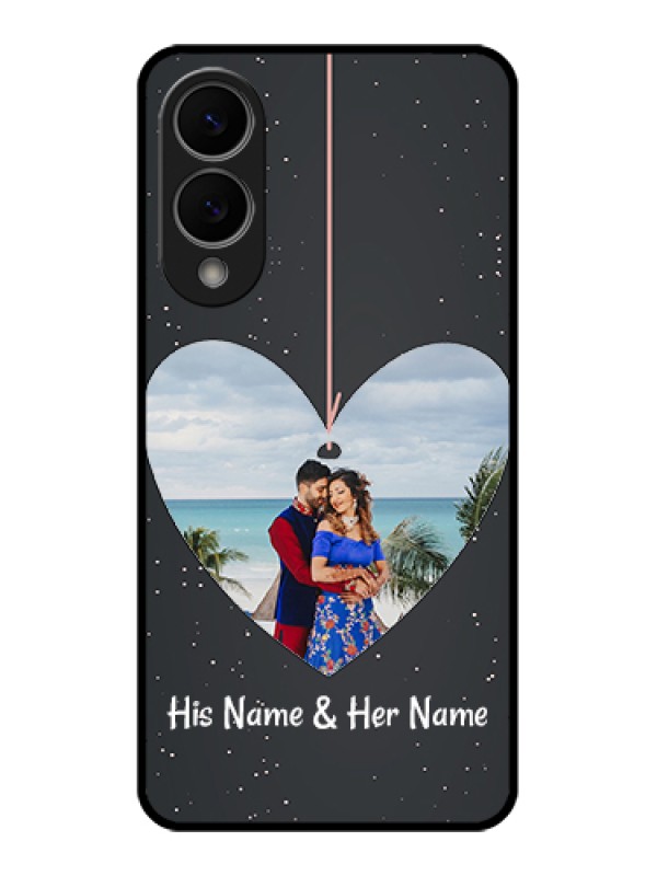 Custom Samsung Galaxy S25 Edge 5G Custom Glass Phone Case - Hanging Heart Design