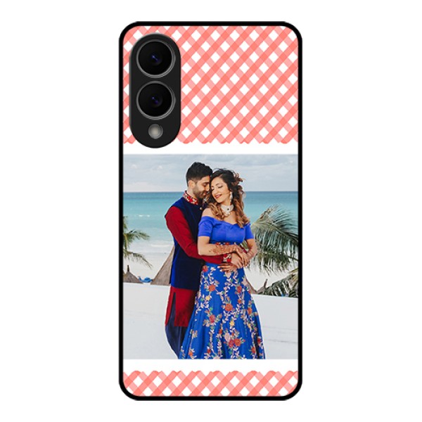 Samsung Galaxy S25 Edge 5G Custom Glass Phone Case - Pink Pattern Design Samsung Galaxy S25 Edge 5G Custom Glass Phone Case - Pink Pattern Design