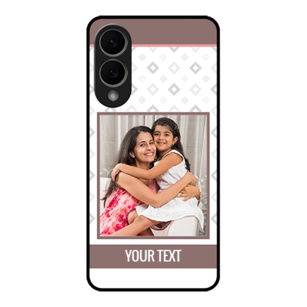 Samsung Galaxy S25 Edge 5G Custom Glass Phone Case - Simple Diamond Design Samsung Galaxy S25 Edge 5G Custom Glass Phone Case - Simple Diamond Design