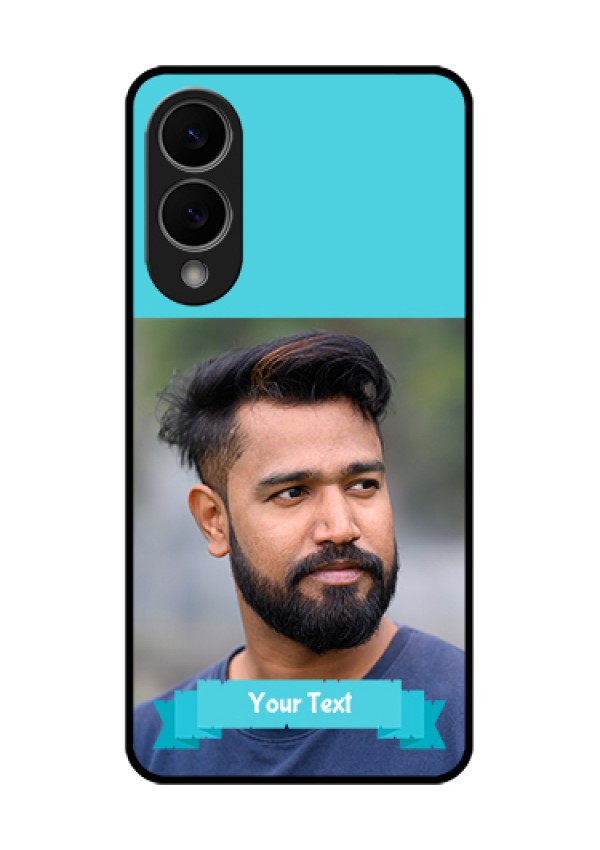 Samsung Galaxy S25 Edge 5G Custom Glass Phone Case - Blue Color Design