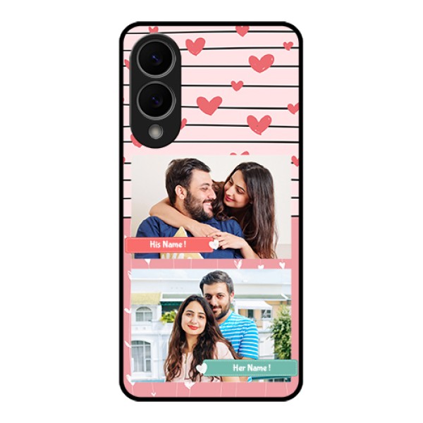 Samsung Galaxy S25 Edge 5G Custom Glass Phone Case - Photo With Heart Design
