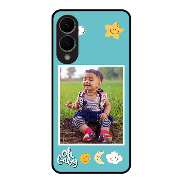 Samsung Galaxy S25 Edge 5G Custom Glass Phone Case - Smiley Kids Stars Design Samsung Galaxy S25 Edge 5G Custom Glass Phone Case - Smiley Kids Stars Design
