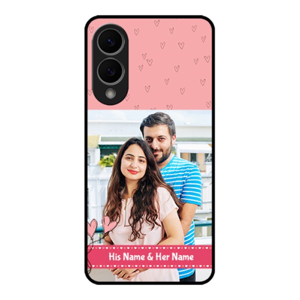 Samsung Galaxy S25 Edge 5G Custom Glass Phone Case - Love Design Peach Color Samsung Galaxy S25 Edge 5G Custom Glass Phone Case - Love Design Peach Color