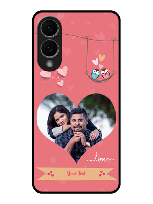 Custom Samsung Galaxy S25 Edge 5G Custom Glass Phone Case - Peach Color Love Design