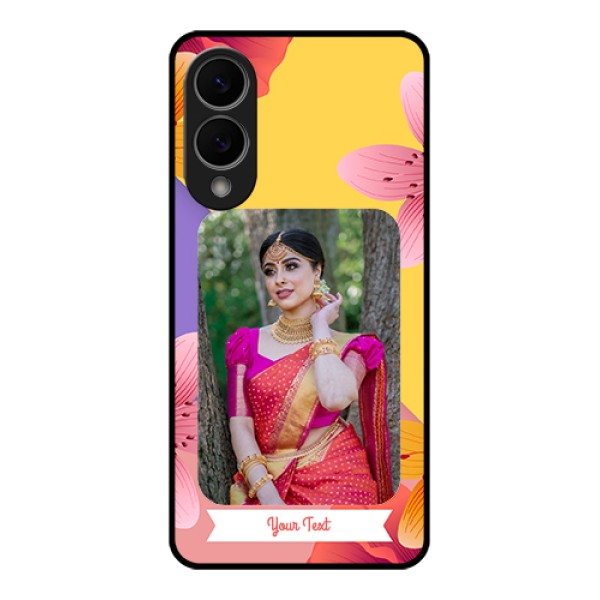 Samsung Galaxy S25 Edge 5G Custom Glass Phone Case - 3 Image With Vintage Floral Design
