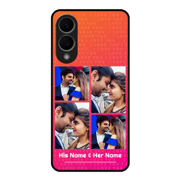 Samsung Galaxy S25 Edge 5G Custom Glass Phone Case - I Love You Pink Design Samsung Galaxy S25 Edge 5G Custom Glass Phone Case - I Love You Pink Design