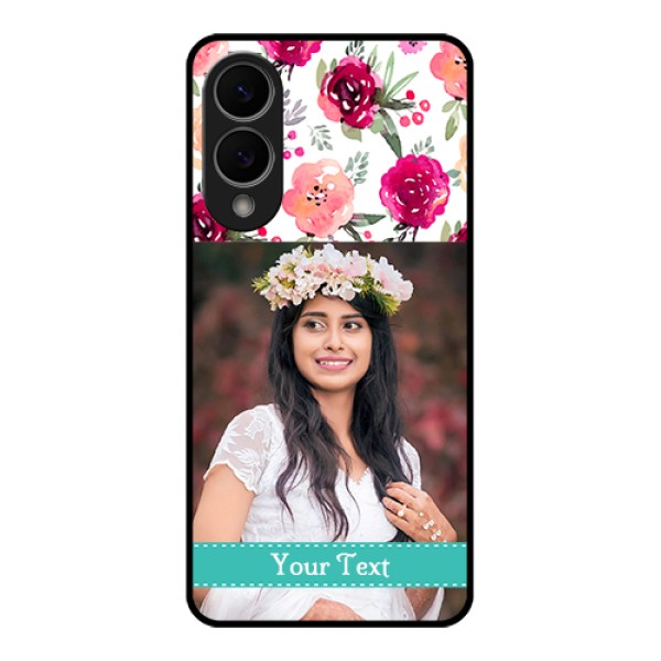 Samsung Galaxy S25 Edge 5G Custom Glass Phone Case - Water Colors Floral Design Samsung Galaxy S25 Edge 5G Custom Glass Phone Case - Water Colors Floral Design