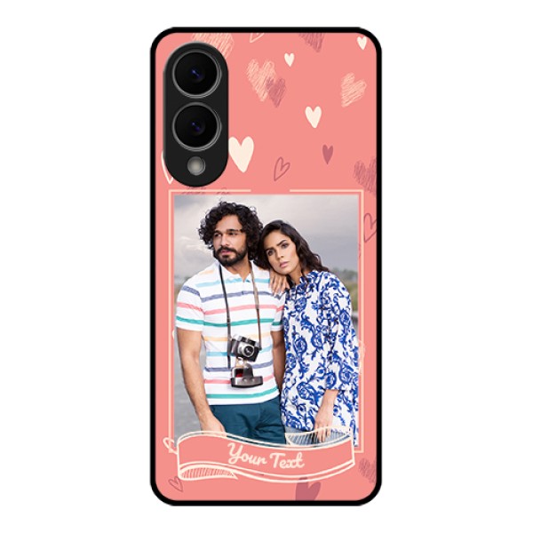Samsung Galaxy S25 Edge 5G Custom Glass Phone Case - Love Doodle Art Design Samsung Galaxy S25 Edge 5G Custom Glass Phone Case - Love Doodle Art Design
