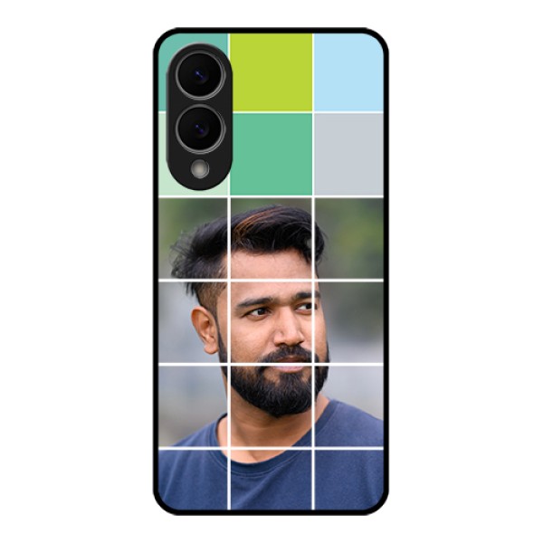 Samsung Galaxy S25 Edge 5G Custom Glass Phone Case - With White Box Pattern Samsung Galaxy S25 Edge 5G Custom Glass Phone Case - With White Box Pattern