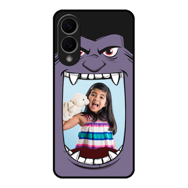 Samsung Galaxy S25 Edge 5G Custom Glass Phone Case - Angry Monster Design Samsung Galaxy S25 Edge 5G Custom Glass Phone Case - Angry Monster Design
