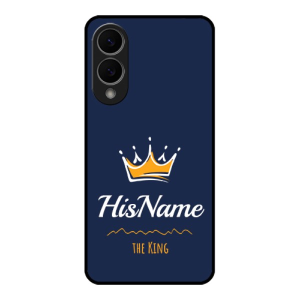 Samsung Galaxy S25 Edge 5G Custom Glass Phone Case - King With Name Design