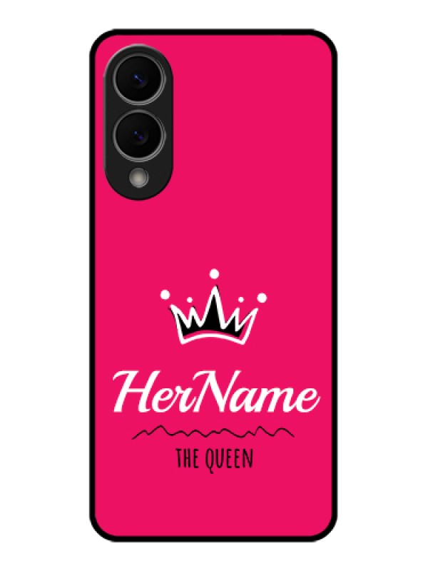 Custom Samsung Galaxy S25 Edge 5G Custom Glass Phone Case - Queen With Name Design