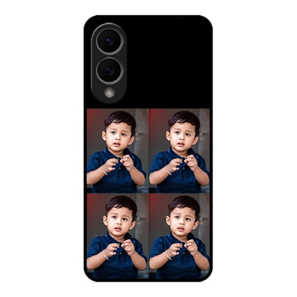 Samsung Galaxy S25 Edge 5G Custom Glass Phone Case - 4 Image Holder Design